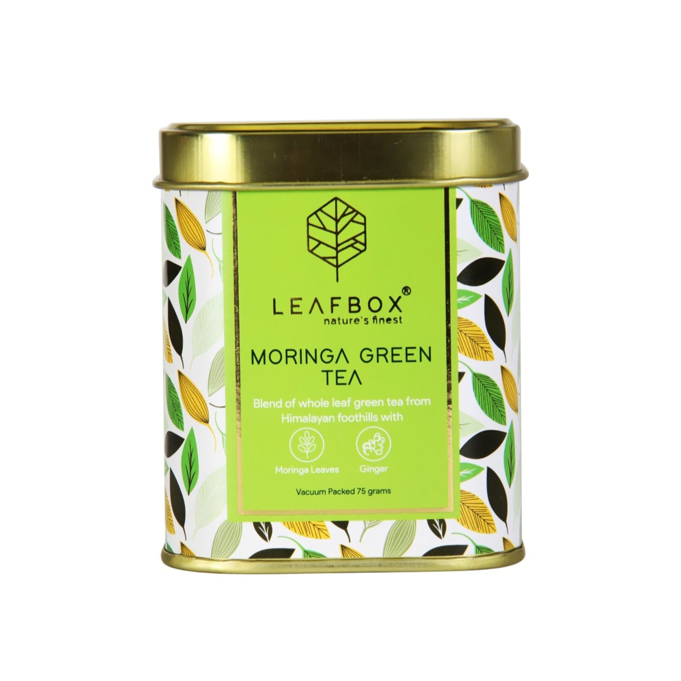 moringa green tea tin