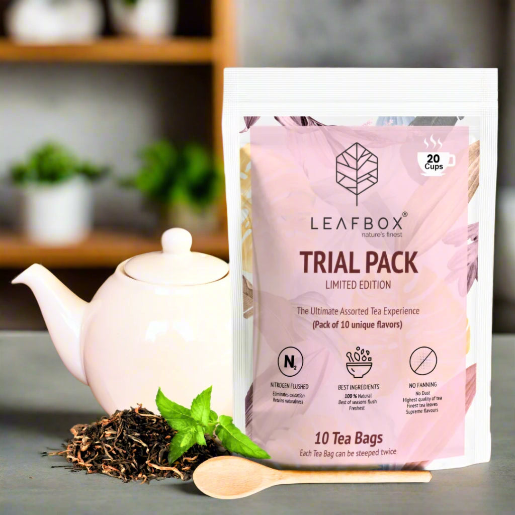 Assorted Tea Trial Pack with 10 unique flavors of green tea