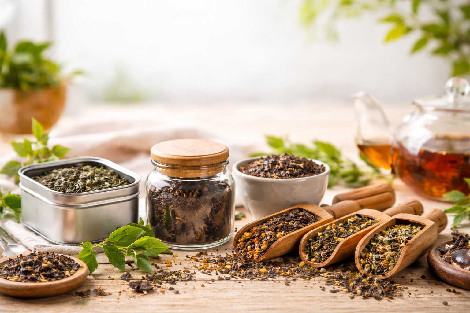 How to store loose leaf tea in glass jars and scoops